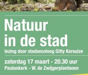 Natuur in de stad, lezing 17 maart