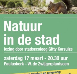 Natuur in de stad, lezing 17 maart