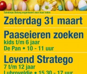 31 maart Paaseieren Zoeken en Levend Stratego