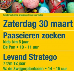 30 maart Paaseieren zoeken en levend Stratego